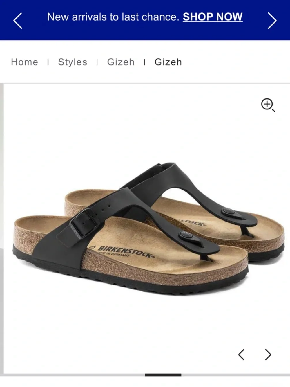 Birkenstock gizeh BS black sandals new in box sz 40 or 9  narrow fit - Picture 3 of 6